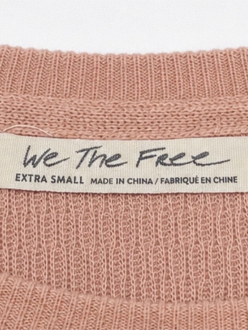 Free People‎ We The Free Arden Thermal Top XS Boho Balloon Sleeve Blush - Picture 3 of 3